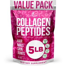 Collagen Peptides Powder for Women Hydrolyzed Collagen Protein Types I and III Non GMO Grass Fed Gluten Free Kosher and Pareve Unflavored Easy to