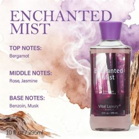 12 Scents,9.98 Oz. Unisex Shower Gel,body Wash. Large Size, Gently Cleanses And Moisturizes, Enriched With Aloe Vera And Vitamin E. Floral, Fruit (Option: Enchanted Mist)